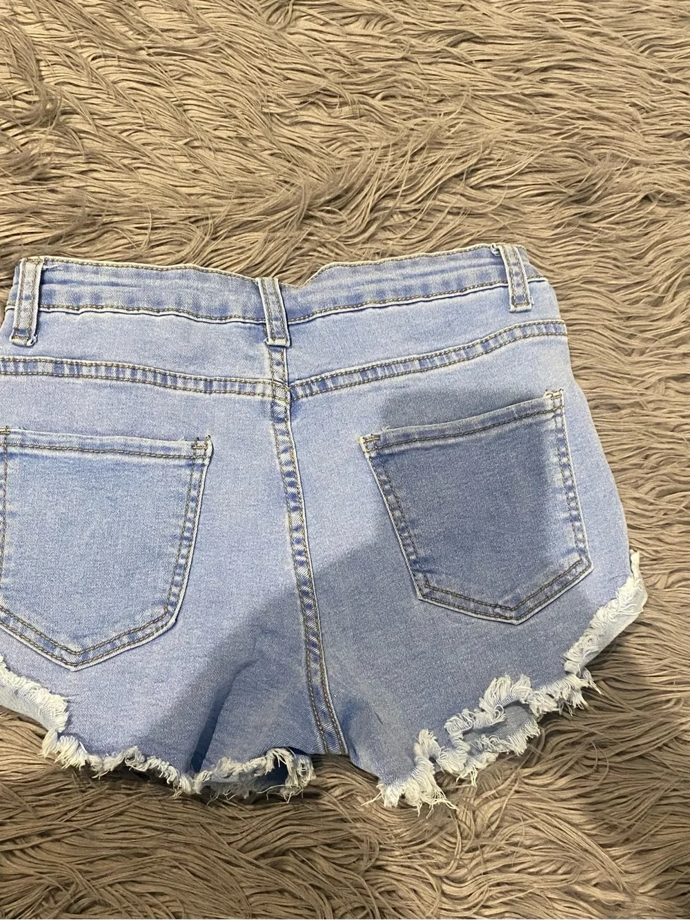 Light Wash Distressed Denim Shorts - Casual Women’s Summer Shorts (XS)